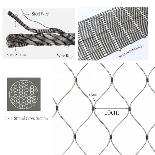 Filet de sécurité pour balcon en acier inoxydable robuste