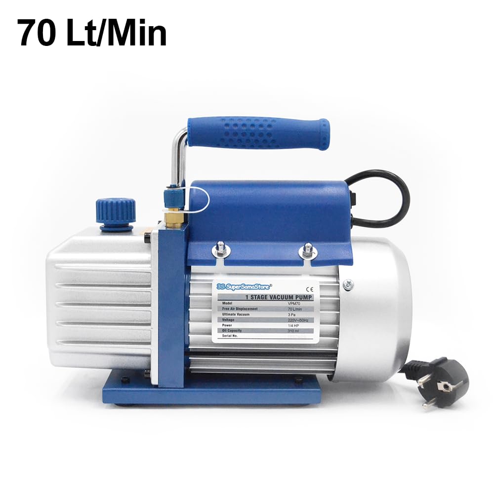 Kit d'Entretien pour Installateurs de Climatisation : Pompe à Vide Monophasée 42L + Ensemble Manométrique à 2 Voies + Dudgeonnière à Friction