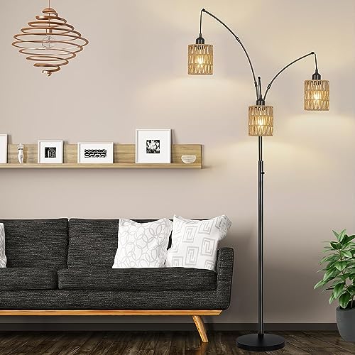 Yikege Licht YKG2018L0101010-03-UK 3 Pack Rattan Lamp Shade Small Boho Shades Replacement - Pendant Sconce Shade Ceiling Fan Light Covers Cylinder Woven Lampshade thumb #7