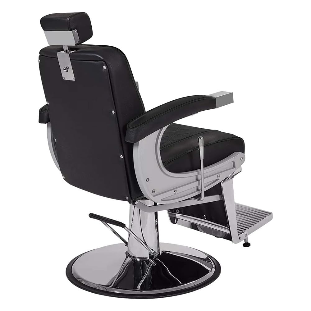 Silla de peluquería, Silla de barbería hidráulica reclinable para peluquería y estética, Ideal para Salones de Belleza.