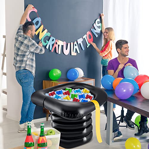 Graduation Inflatable Cooler Party Favor Plus Inflatable Buffet Cooler Grad Inflatable Ice Serving Bar For Beverage Picnic Pool Grad Outdoor Party Supplies, 17 X 19 Inch (1 Piece) #TOP4