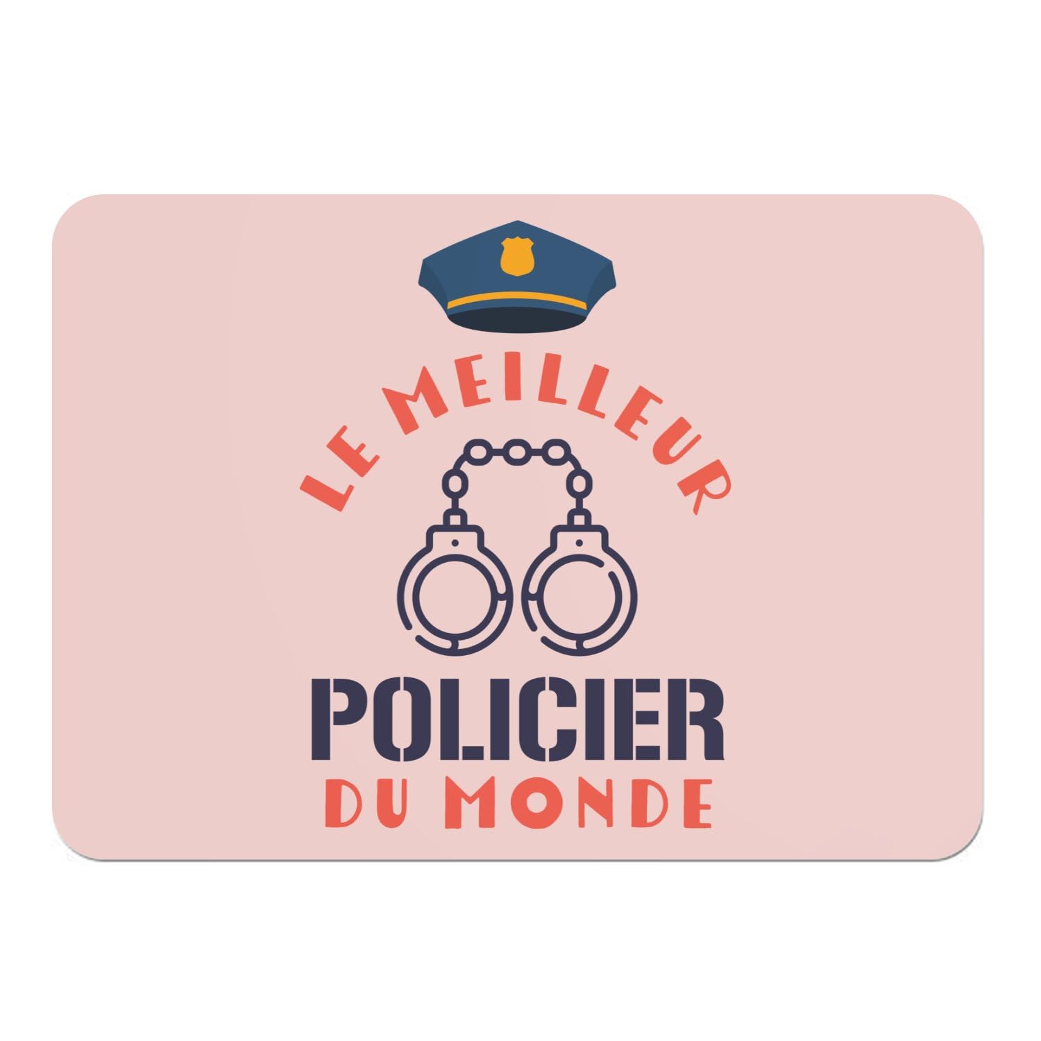 Napperons rose dessous liège grand format 39,5x28,5 cm lot de 4 justice police