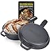 Produktbild Tortillada - Gusseisen Topf zum Brot Backen | Dutch Oven (3.5 Liter) | 2 in 1 Combo Kocher | Beschichteter Gusstopf- bräter/Gusseisen Pfanne (26 cm) + Griffüberzug + E-Book mit 50 Rezepten