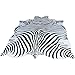 Teppiche Matten Teppiche Zebra Kuhfell Teppich Die gesamte Nordic American Tier schwarz und weiß Teppich Wohnzimmer Schlafzimmer Bett kleine kreisförmige dünne Bodenmatte ( Size : 200cm(78.7 inches) )