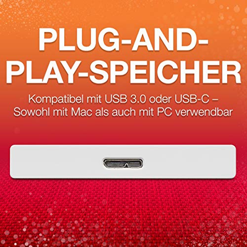 Seagate Ultra Touch HDD 1TB externe Festplatte, 2.5 Zoll, USB-C & USB 3.0, weiß, inkl. 1 Jahr Mylio Create, 4 Monate Adobe Creative Cloud Foto-Abo, 2 Jahre Rescue Service, Modellnr.: STHH1000402 – Bild 4