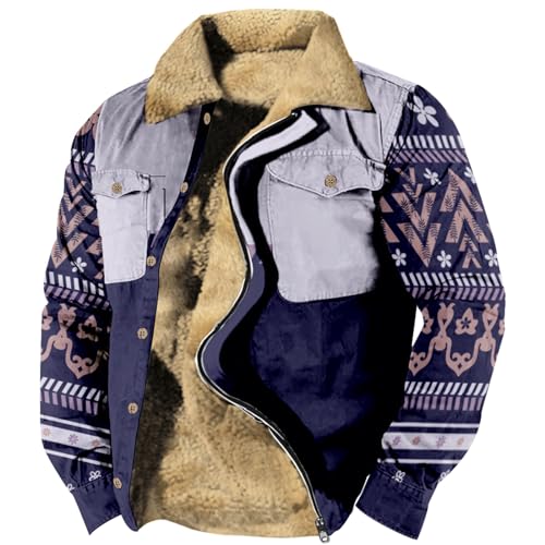 Veste Sherpa contre le froid hivernal manteau aztèque doublé