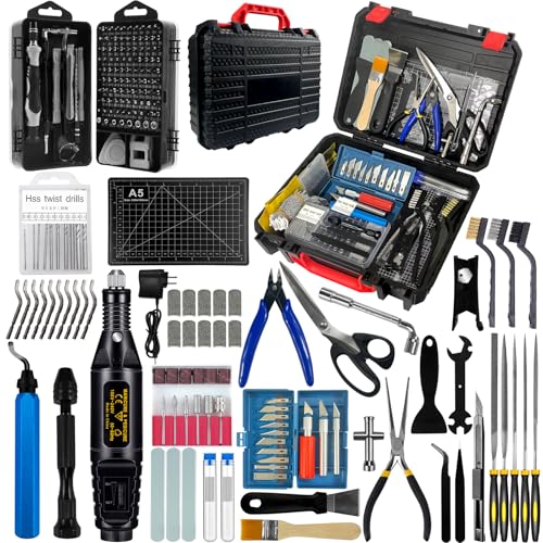 221Pcs 3D Printer Tool Kit, 3D Printer Accessories Bring Tool Box Includes Deburring Tool, Suitable for 3D Printing Disassembly, Cleaning and Precision Machining Toolboxes