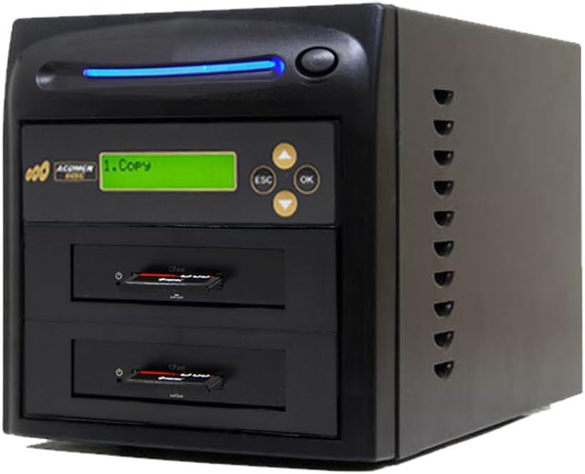 1 to 1 CFAST Duplicator & DOD Eraser - 9GB/Min - AD01-CFAST150 | CompactFAST Compact Fast Flash Drive Memory Card Copier - clone, erase, copy up to 150MB/sec with DOD Compliant Sanitizer
