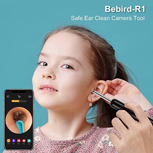 Ear Wax Removal Tool Camera - R1 Upgraded Anti-Fall Off Eartips Ear Cleaner With Camera, Wireless Otoscope With 1080P Hd Waterproof Ear Camera, Earwax Removal Kit For Iphone, Android, Black #TOP6