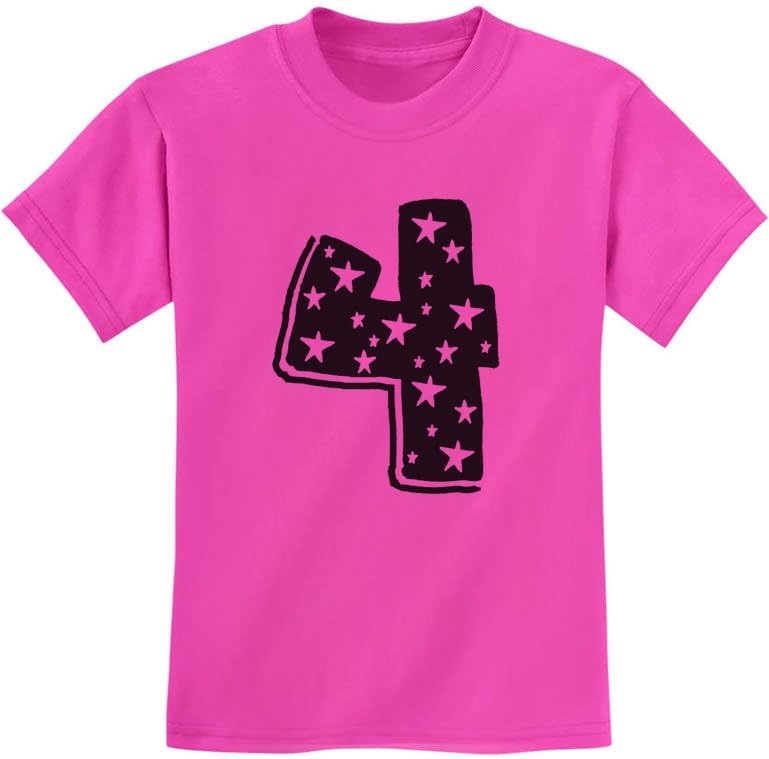 Tstars Four Years Old Boy/Girl Birthday Gift Idea - I'm 4 Superstar Kids T-Shirt