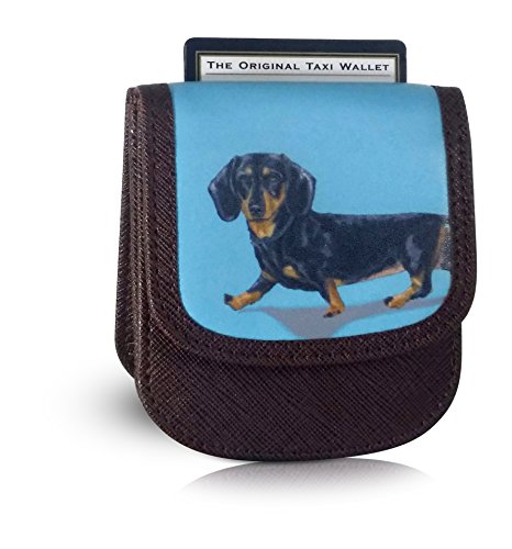 Taxi Wallet® TW95-DACHSHUND Soft, leather-like material, Compact, Front Pocket Folding Wallet - Cards, Bills, ID (Men & Women)