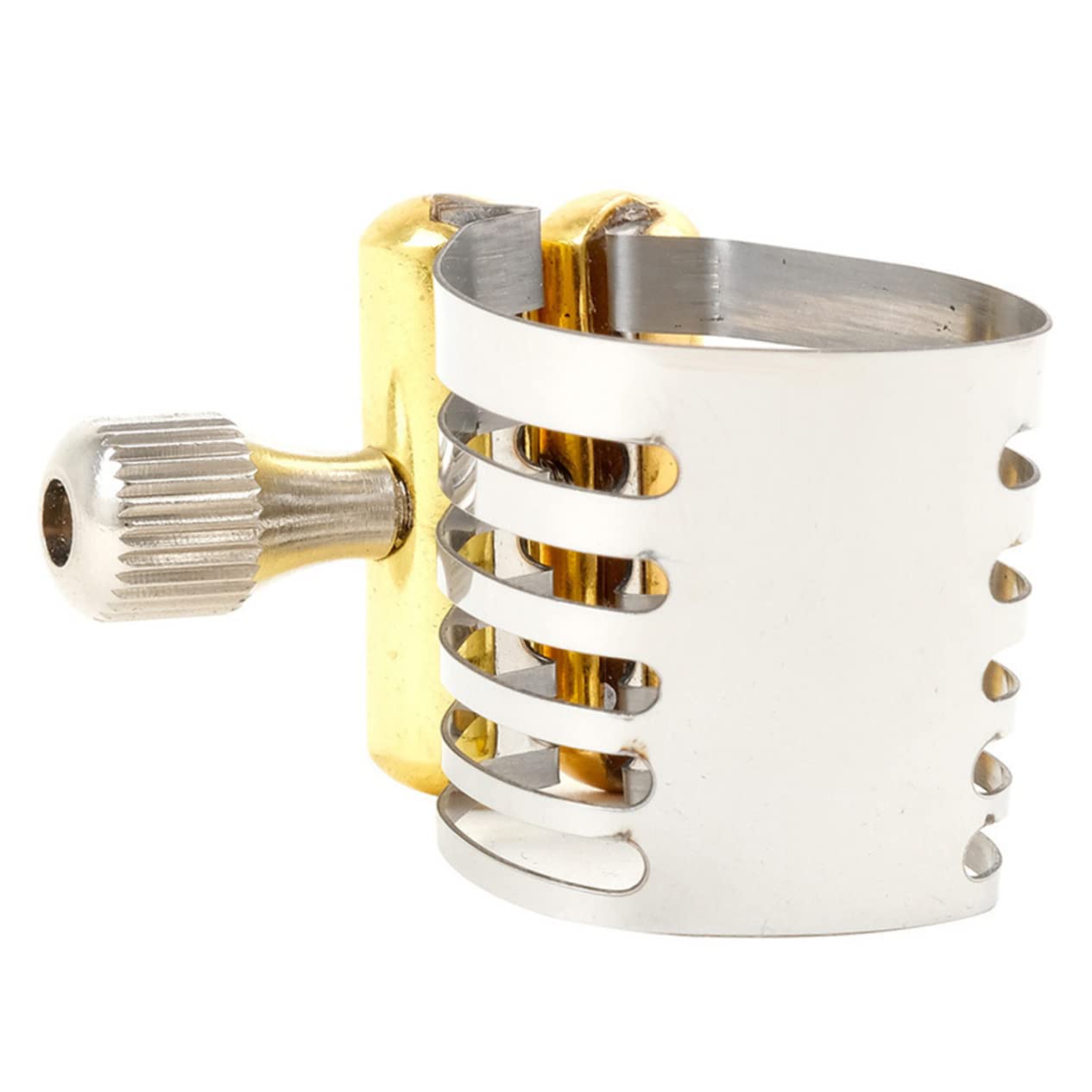 ibasenice Pcs Professional Metal Saxophone Reed Clip Silver Alto Saxophone Neck Ligature