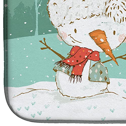 Tapis d'évier Doberman de Noël absorbant en polyester multicolore - 5