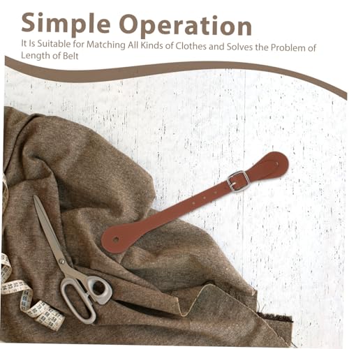 2pcs Western Thigh Straps Adjustable Buckle Fake Leather Riding Belt Straps Vintage Style3