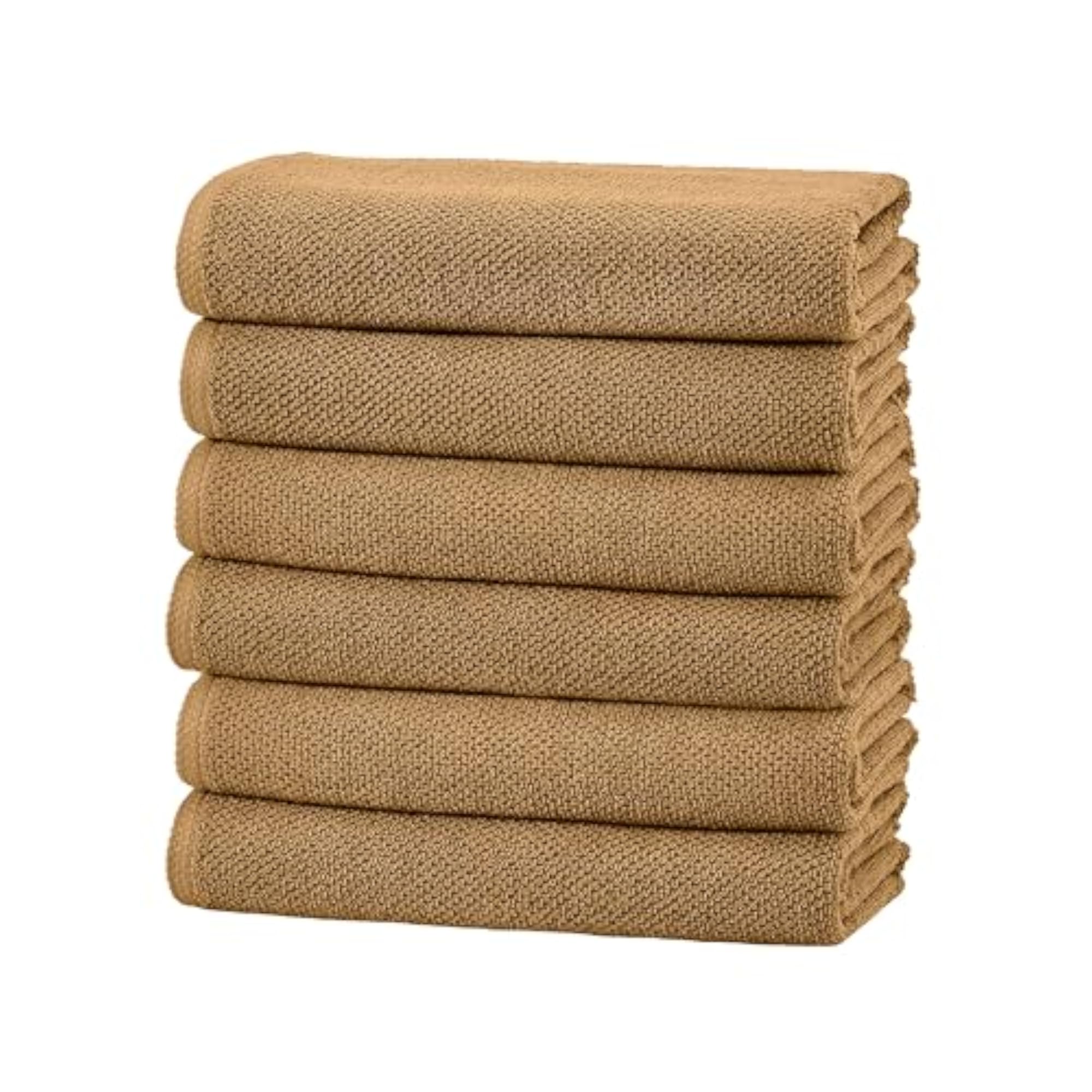 Taupe Hand Towels Set, 100% Cotton, Absorbent & Quick-Drying