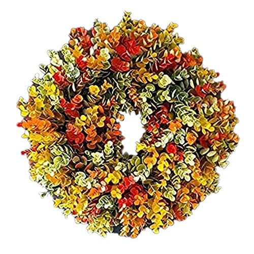 9FMZZzi81E 2022 Herbst Ernte Orange Haus Kranz Thanksgiving Kranz Dekoration Weihnachten Home Party Dekoration Kranz Cover