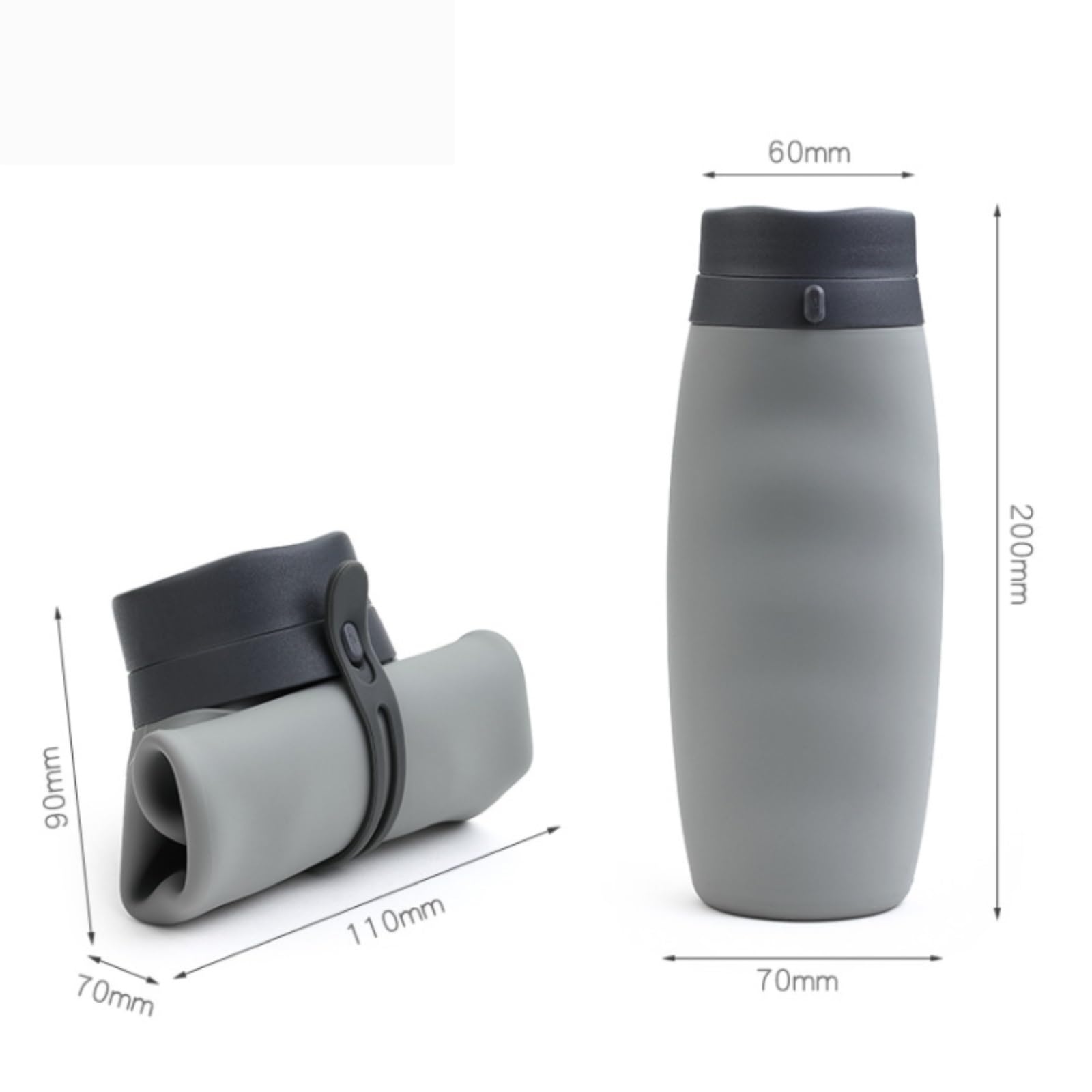 Butelka,Szczelna Przenośna Sportowa Butelka Na Wodę Silikonowy Składany Kubek Outdoor Travel Cup Na Wodę Napoje(Pink)