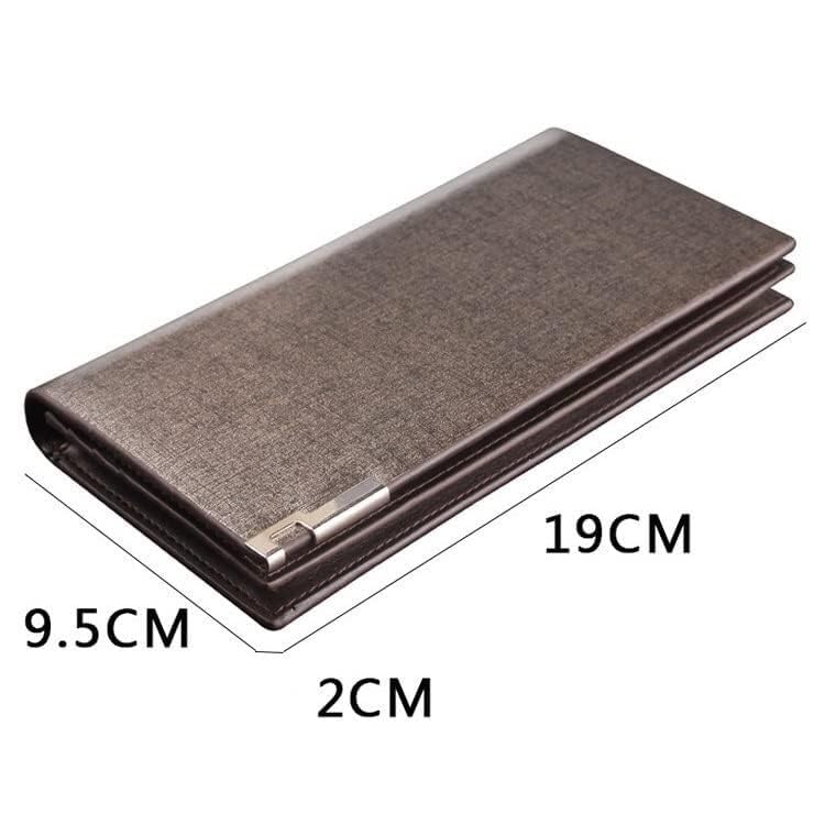 Men's Wallets Men Long Purse Gold Clutch Bag Male Clutch PU Leather Wallet Men Business Wallet Coin (A,One size)3