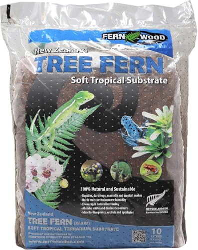 Fern Wood New Zealand Tree Fern Soft Orchid Substrate Organic Potting for Aeration and Longevity (10L)