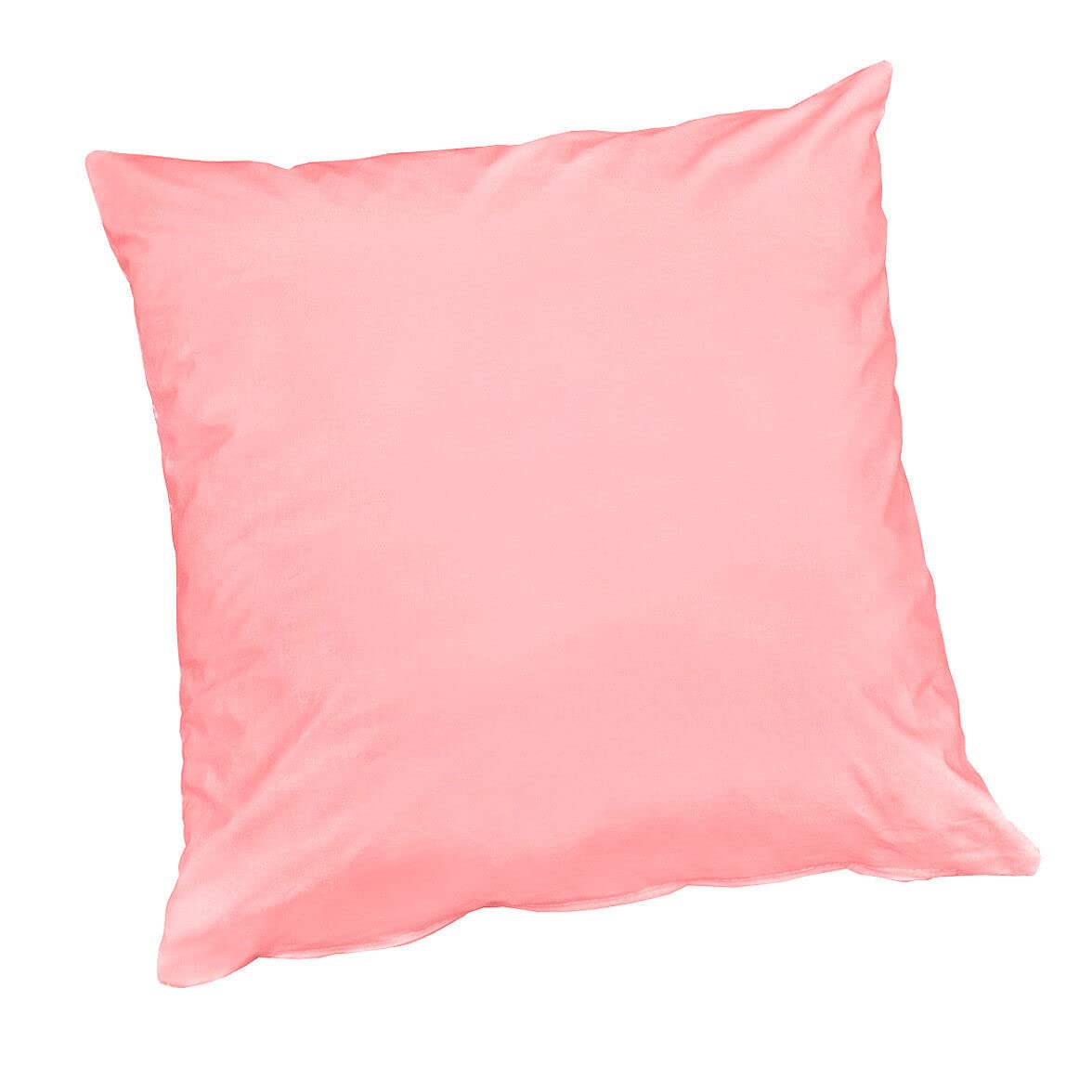 Emmevi Fodera Cuscino 40x40 Cm In Cotone Lucido - Made In Italy, Cerniera, Colore Arancione Chiaro (Senza Imbottitura) - 4