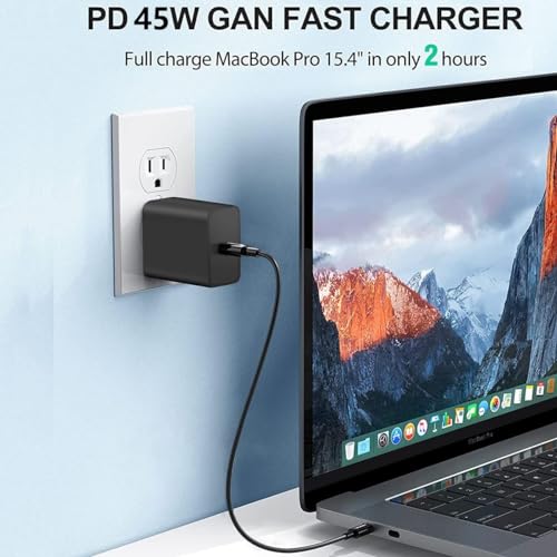 Image of 45W Charger Set with 3ft C to C Cable Compatible with S24 Ultra /S24 Plus /S24 | S23 Plus /S23 Ultra /S23 /S23 Fe | S22 /S21 | Tab S9 Plus /S8 | Z fold 5 /4 /3 | Z flip 5 /4 /3, Black