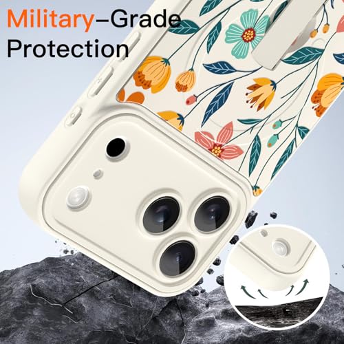 Coque iPhone 17 Pro Max抗震防摔花卉款, 完美解决日常跌落风险