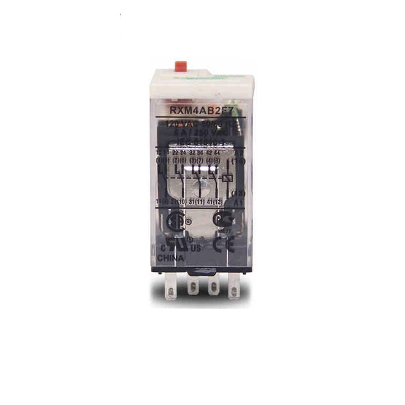 MOBYAT Relés enchufables en Miniatura RXM eléctricos con LED RXM4A 4CO 6A 12 VDC-110 VDC 24 VAC-230 Vac electromagnéticos 5 uds (Size : RXM4AB2P7 230AC)