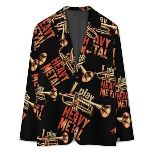 I Play Heavy Metal Men's Blazer Printed Button Suit Jacket Slim Sport Coat Blazers3