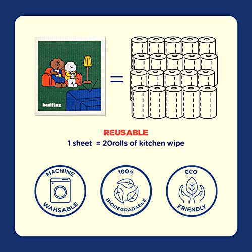 Image of Reusable Cellulose Dish Cloth 12ct