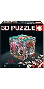 Educa 3D-Puzzle-Würfel - 216 Teile, 6 Motive Für Kinder & Erwachsene Ab 8 Jahren