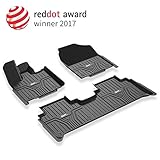 3W Floor Mats Compatible for Honda CR-V 2017-2021 TPE All Weather Custom Fit Floor Liner for Honda CR-V 1st and 2nd Row Full Set Car Mats Black
