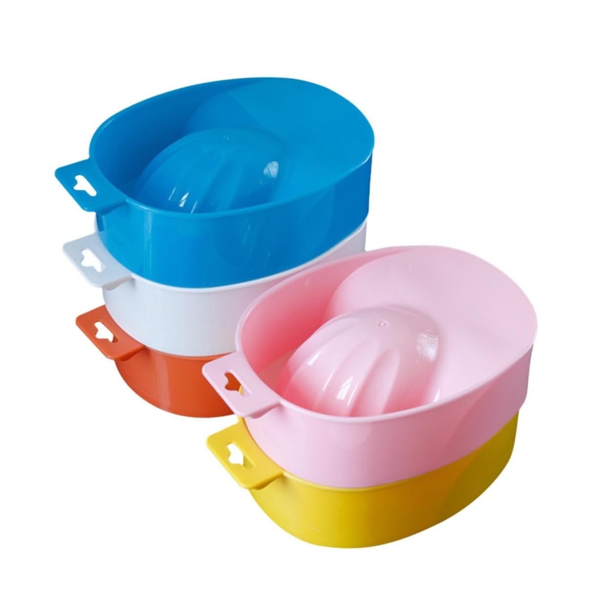 FRCOLOR 5pcs Nail Art Soak Bowl Nail Care Manicure Treatment Bowl Cuticle Softener for Salon Home Use Random Color