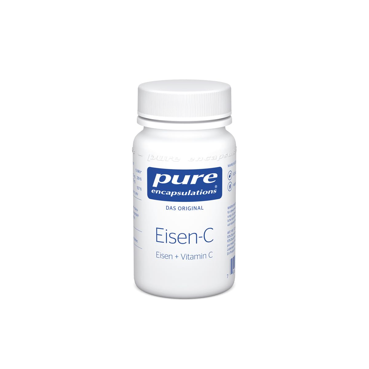 Pure Encapsulations - Eisen C - Immunsystem stärken mit Vitamin C - Für die Blutbildung, Gegen Müdigkeit - Eisencitrat - 60 Kapseln