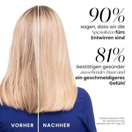 Tangle Teezer Original Entwirrungsbürste – Für Nasses & Trockenes Haar – Haarbürste für Alle Haartypen – Zweistufige Borsten Reduzieren Haarbruch & Entfernen Knoten – Pink Fizz