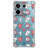 ms móvil shop Movilshop Custodia Anti-Shock per Xiaomi Redmi Note 13 PRO 5G Disegno Giapponese [Daruma, Kitsune Mask e Hannya Japan] Silicone con Angoli Rinforzati Spessore 1,5 mm Paraurti Flessibile
