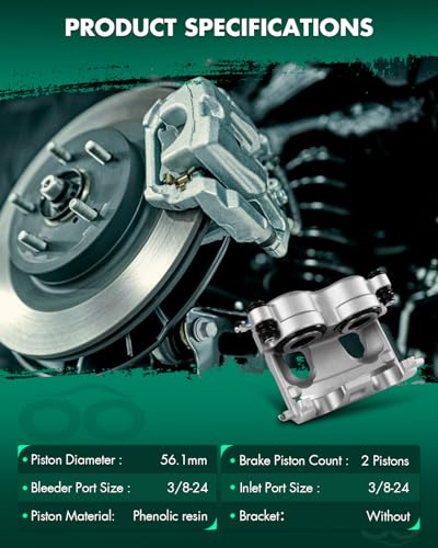 Image of SCITOO 18-4760 Front Right Disc Brake Caliper For Ford For E-150 2007,For Ford For E-150 Econoline 2007,For Ford For E-250 2003-2007,For Ford For E-250 Econoline 1999-2002,Double Pistons