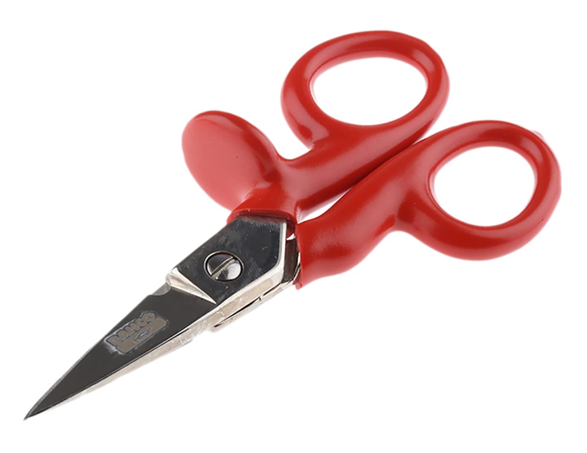 Bahco SC127V Electrician Scissor, Silver/Red, 130 mm