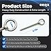 OKQX 4 Pack 6.7 Inch Heavy Duty Eye Bolts - M10x120mm 304 Stainless Steel Extra Long Eye Hooks, Large Eye Bolt for Secure Load Transfer, Ideal for Heavy Duty Hammocks Stand, Industrial Use