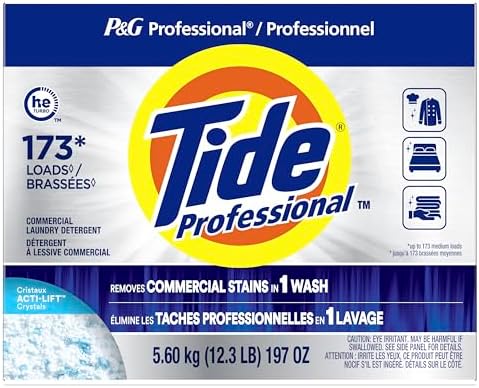 Tide Professional Powder Laundry Detergent, 173 loads, 5.60KG
