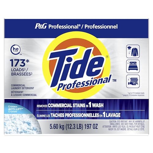 Tide PRO Laundry Detergent Powder Bulk Removes Hotel Restaurant and Healthcare Stains in One Wash Commercial Use 173 loads 197 oz