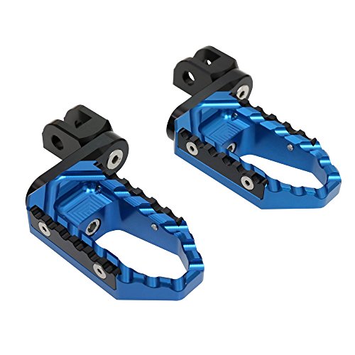 MC Motoparts CNC 40mm Adjustable Front Touring Foot Pegs For Yamaha FJR 1300 01-13 04 05 06 07 08 09 10 11 12 (Blue)