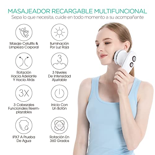 VOYOR-Masajeador-Anticelulitico-Electrico-Celulitis-Masajeador-Set-Masajeador-Celulitis-para-Rostro-Mano-Brazo-Cuello-Pie-Cuerpo-3-Cabezas-Muti-funcionales-Impermeable-IPX7-Sin-Cable-Recargable