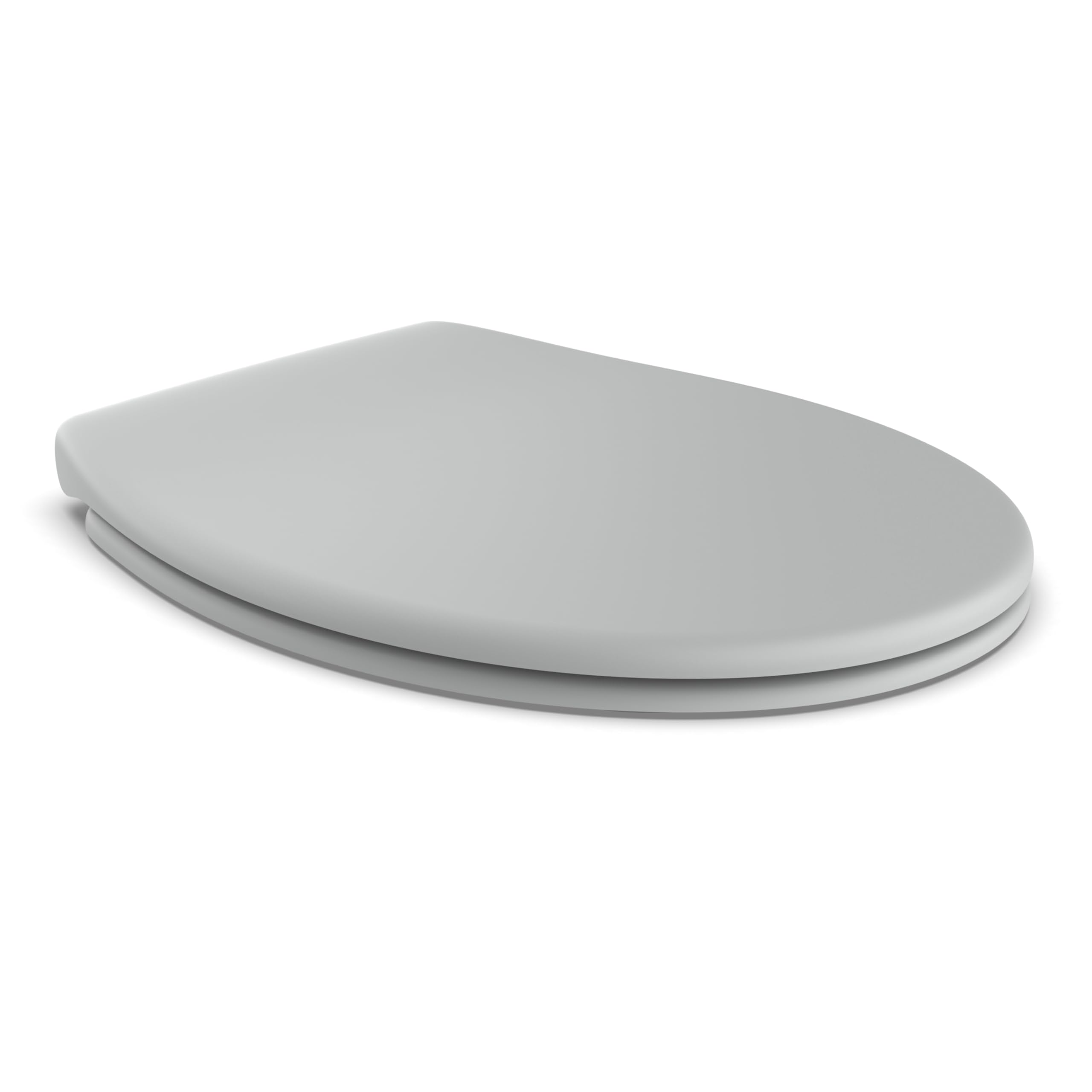 TATAY Toilet Seat Soft Close Universal | Quick Release | Fits Oval Toilets | Durable & Recycled Material | Antibacterial | O-Shape โ 37 x 44.5 cm โ Golf Model โ Stone Grey