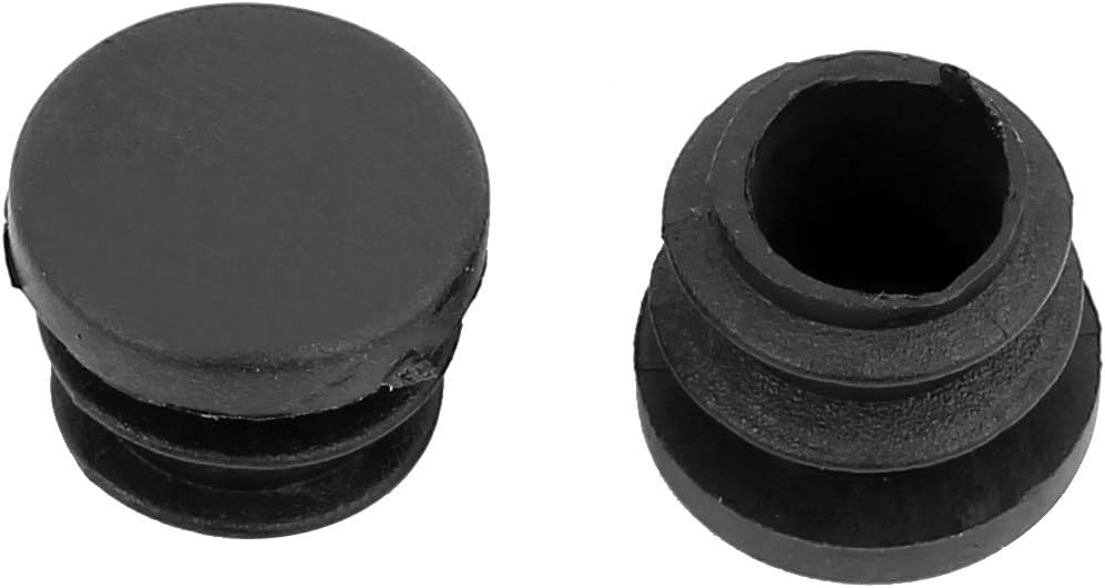 Sourcingmap Round Chair Leg Pipe Tube Insert Blanking Cover Black 16mm Dia 200pcs - Image 3