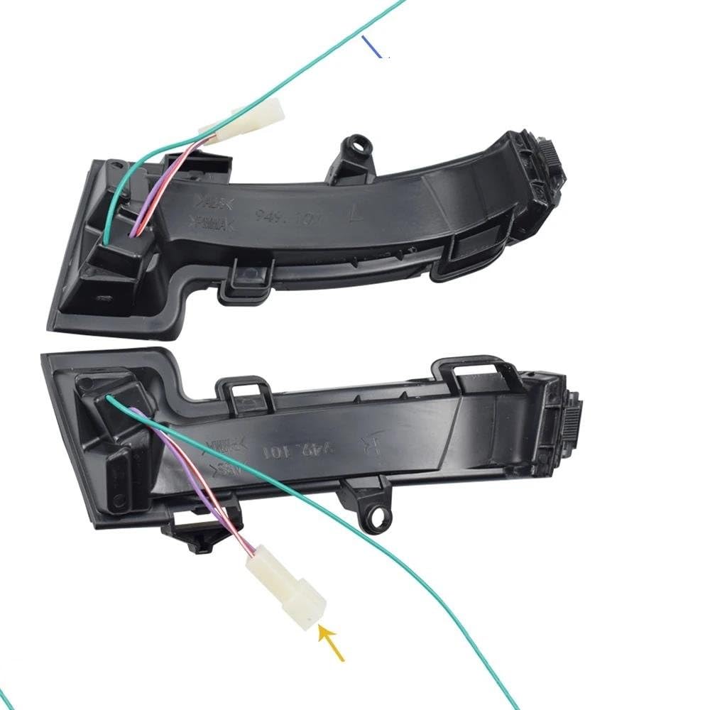 JCAKES Luz Intermitentes Para Skoda Para Octavia Mk3 Para A7 5E Señal De Giro LED Dinámica Luz Intermitente De Espejo 2014 2015 2016 2017 2018 2019 Indicador Retrovisor Espejo (Color : White-Yellow)