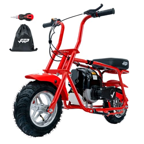 [Starts Right Up] FRP MB40 4-Stroke Mini Bike, 40CC Kids Mini Dirt Bike with No Mixing Oil Need, Easy to Assemble/Touch Protection, 18 Mph Max Speed and Support Up to 165 LBS (Red)