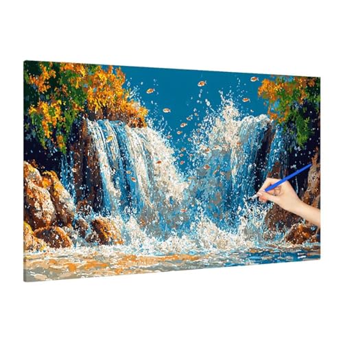 G i yCgoCio[ H hG DIY lp Paint by Numbers for Adults Ǐ z[ ItBX t[Ȃ A[gG H| S l q 蕨 140x60cm A-81