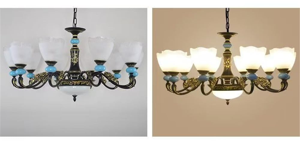 LED Europejska Współczesny salon Złoty żyrandol kryształowy (K 10 świateł)