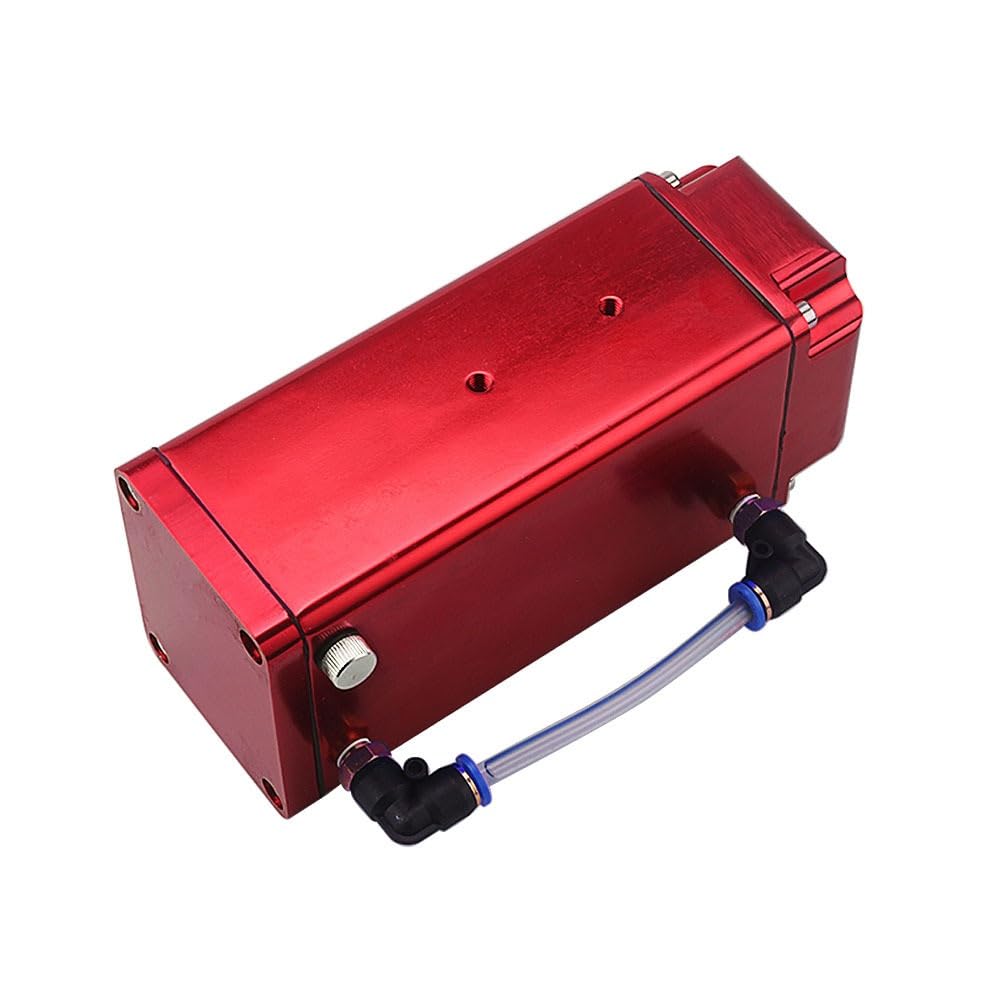 zbiornik płynu chłodzącego Silnik samochodowy Kwadratowy pojemnik do ściągania oleju Zestaw odpowietrzający zbiornik 0,5 l Akcesoria wyścigów paliwowych(Black)