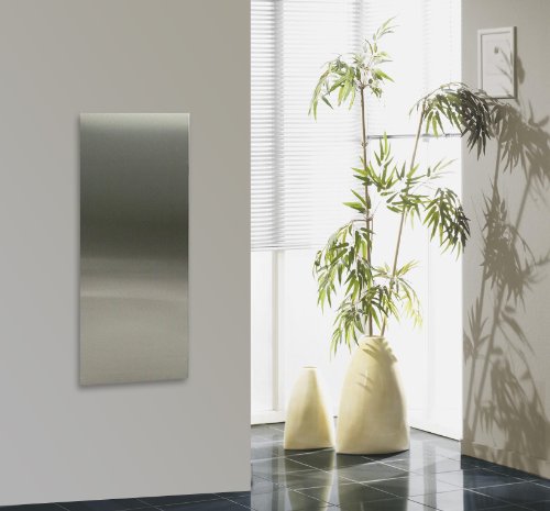 Badheizkörper Design Mirror, 120 x 47 cm, 799 Watt, Edelstahl mattiert